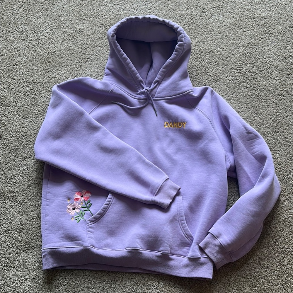 Dandy Worldwide Lilac Hoodie with Floral Bouquet Design